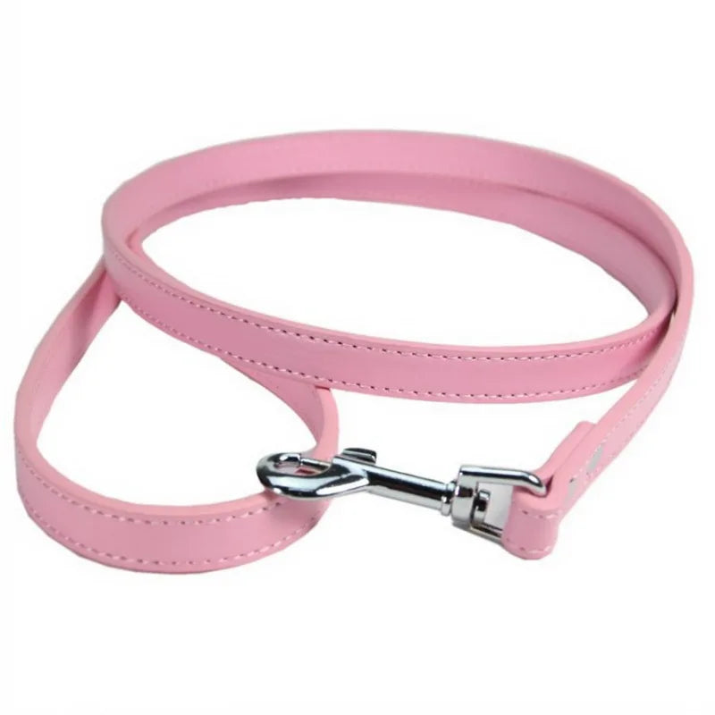 Laisse soumission femme ou homme en simili cuir colorée