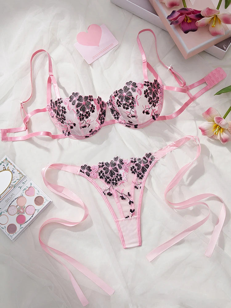 Ensemble lingerie deux pièces transparent Lune de Miel