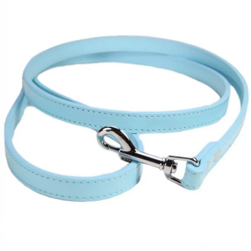 Laisse soumission femme ou homme en simili cuir colorée