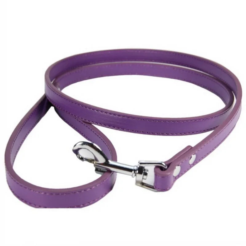 Laisse soumission femme ou homme en simili cuir colorée