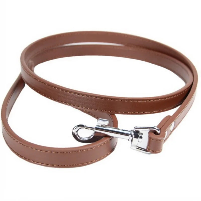 Laisse soumission femme ou homme en simili cuir colorée