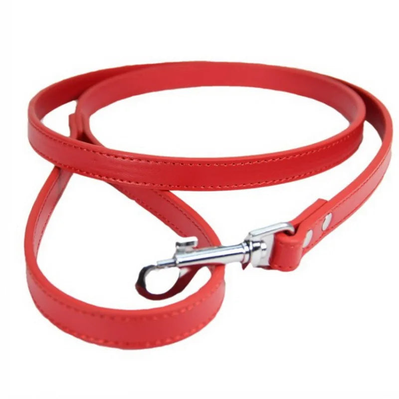 Laisse soumission femme ou homme en simili cuir colorée