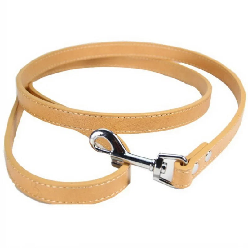 Laisse soumission femme ou homme en simili cuir colorée