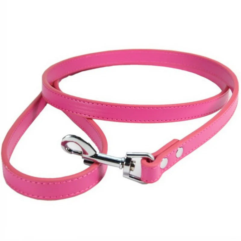 Laisse soumission femme ou homme en simili cuir colorée