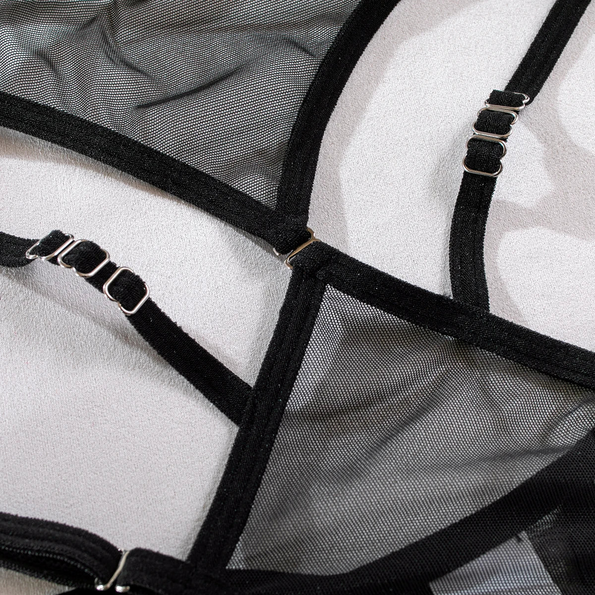 Ensemble Lingerie transparent Noir 4 Pièces La Nocturne Premium