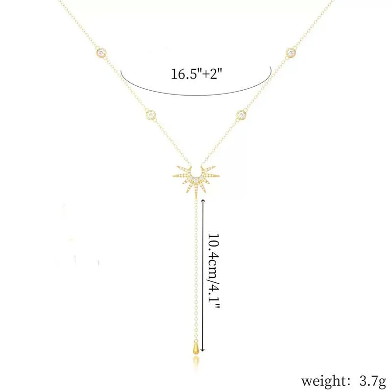 Collier fin avec pendentif pour femme Le Soleil