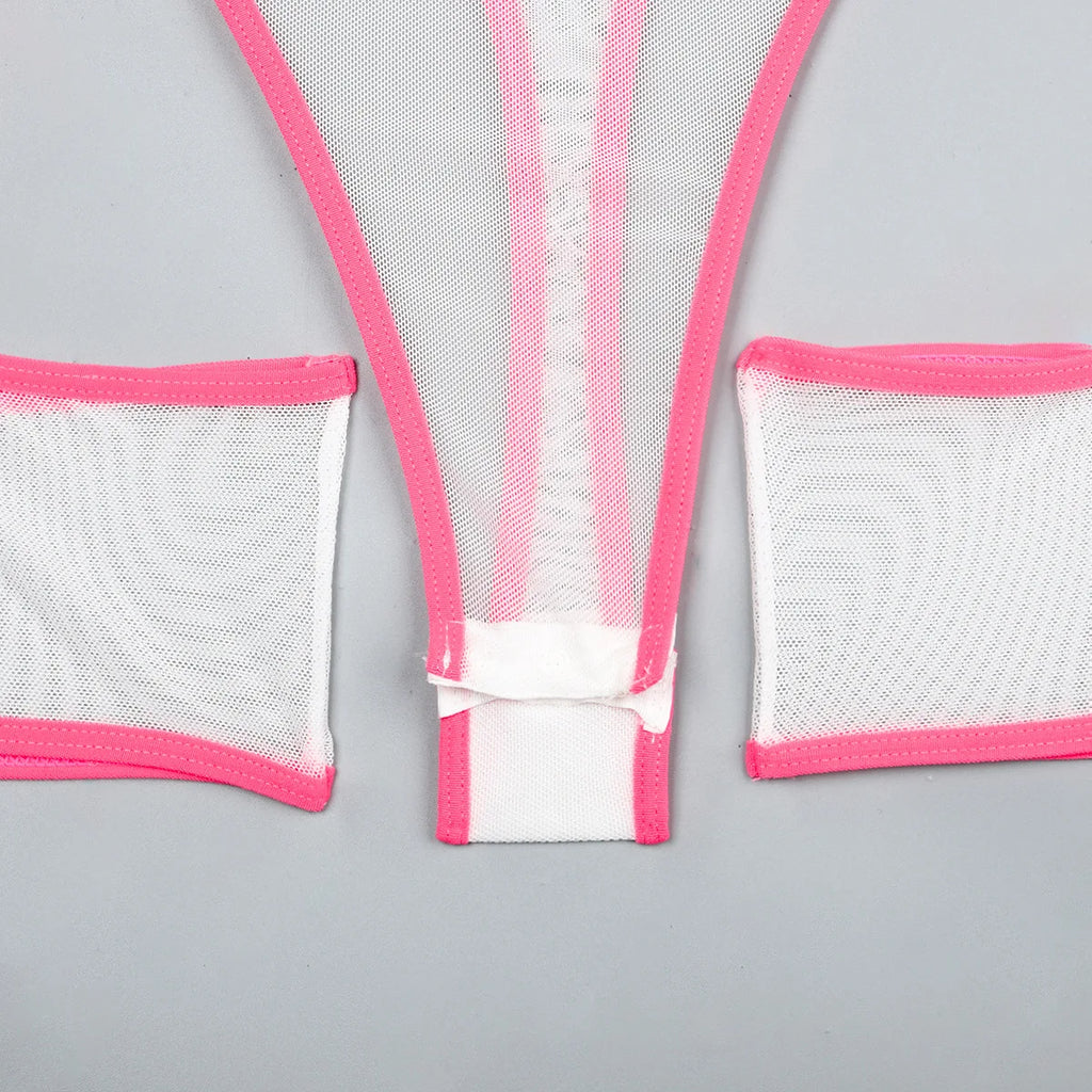 Body string transparent manches longues | L'Essentielle Lingerie Premium