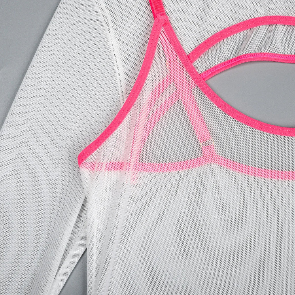 Body string transparent manches longues | L'Essentielle Lingerie Premium