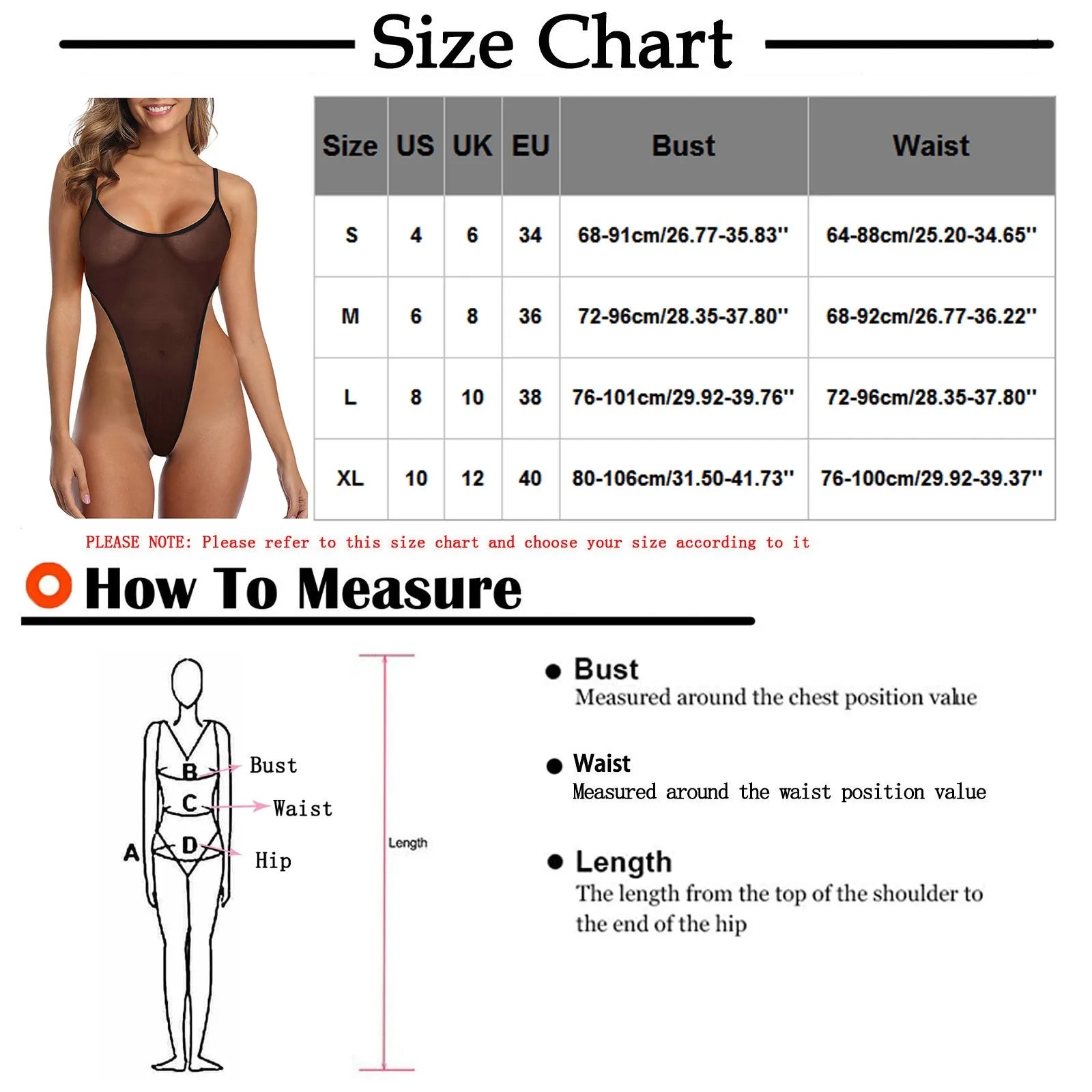Body string transparent noir blanc rouge forme V dos nu L'échange