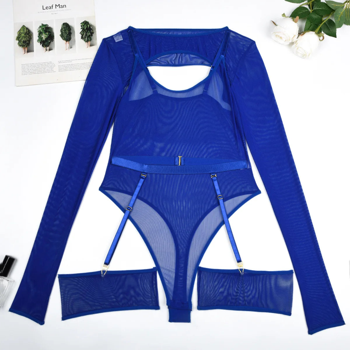 Body string transparent manches longues | L'Essentielle Lingerie Premium