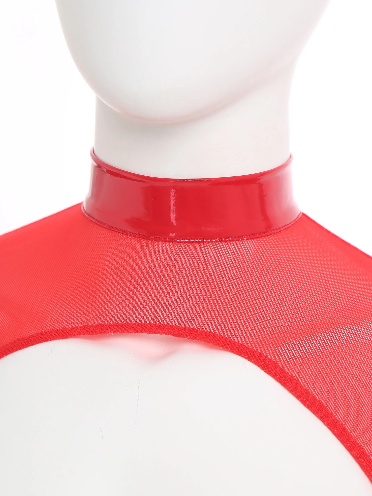 Top Maille Wet Look – Haut court manches longues effet mouillé Prisma