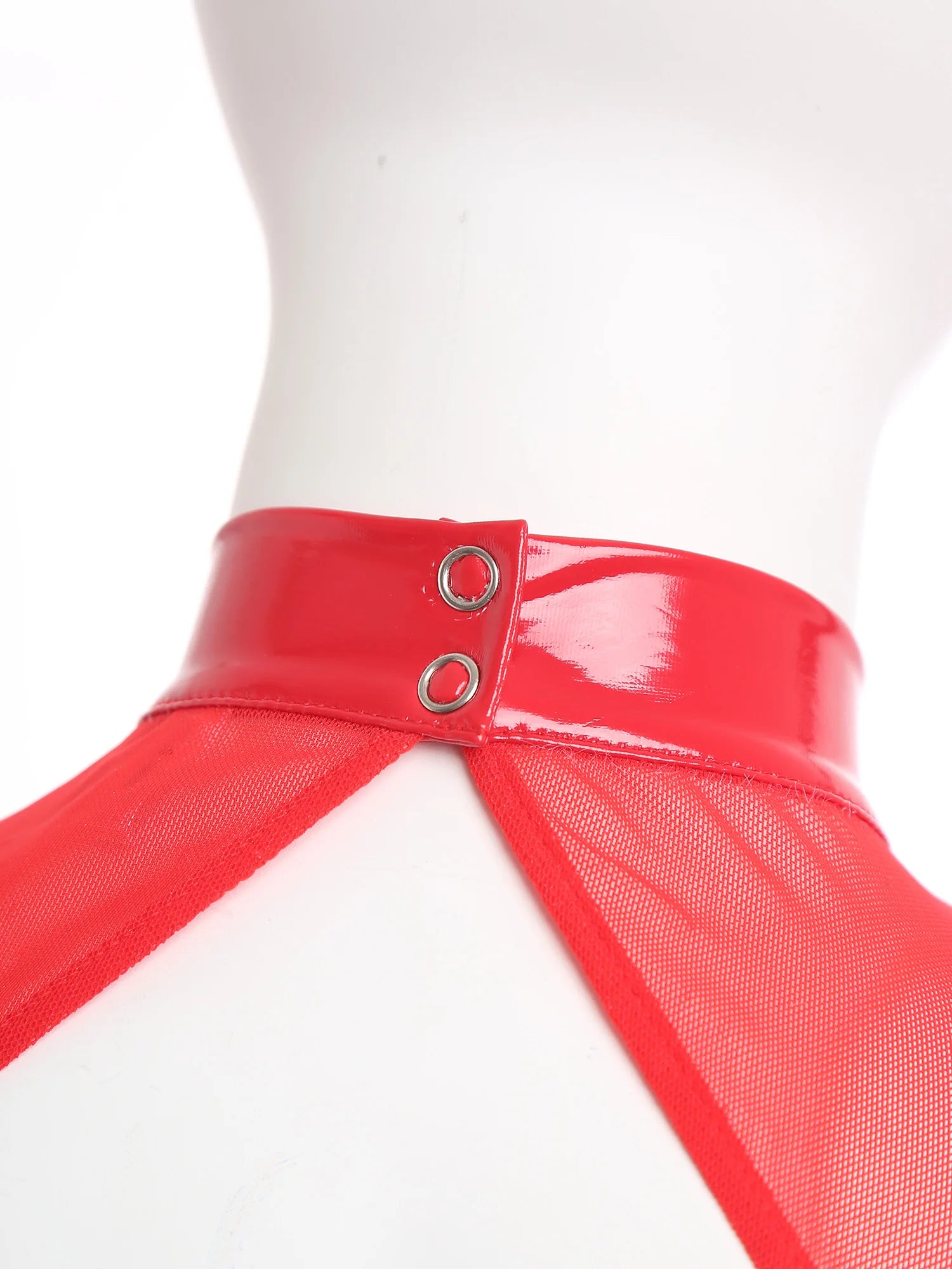 Top Maille Wet Look – Haut court manches longues effet mouillé Prisma