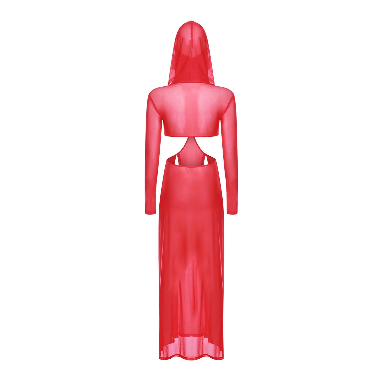 Robe longue sexy fendue à capuche Pharaon